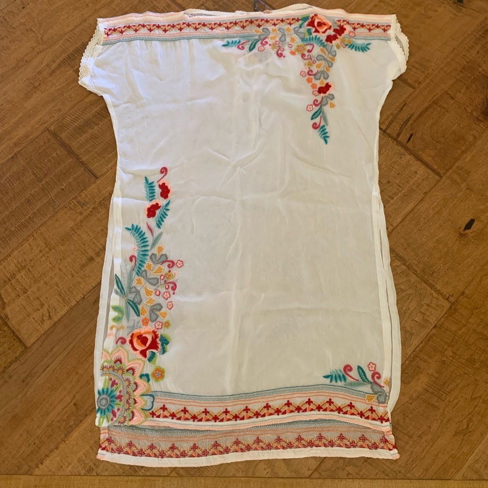 White Embroidered Tunic Johnny Was